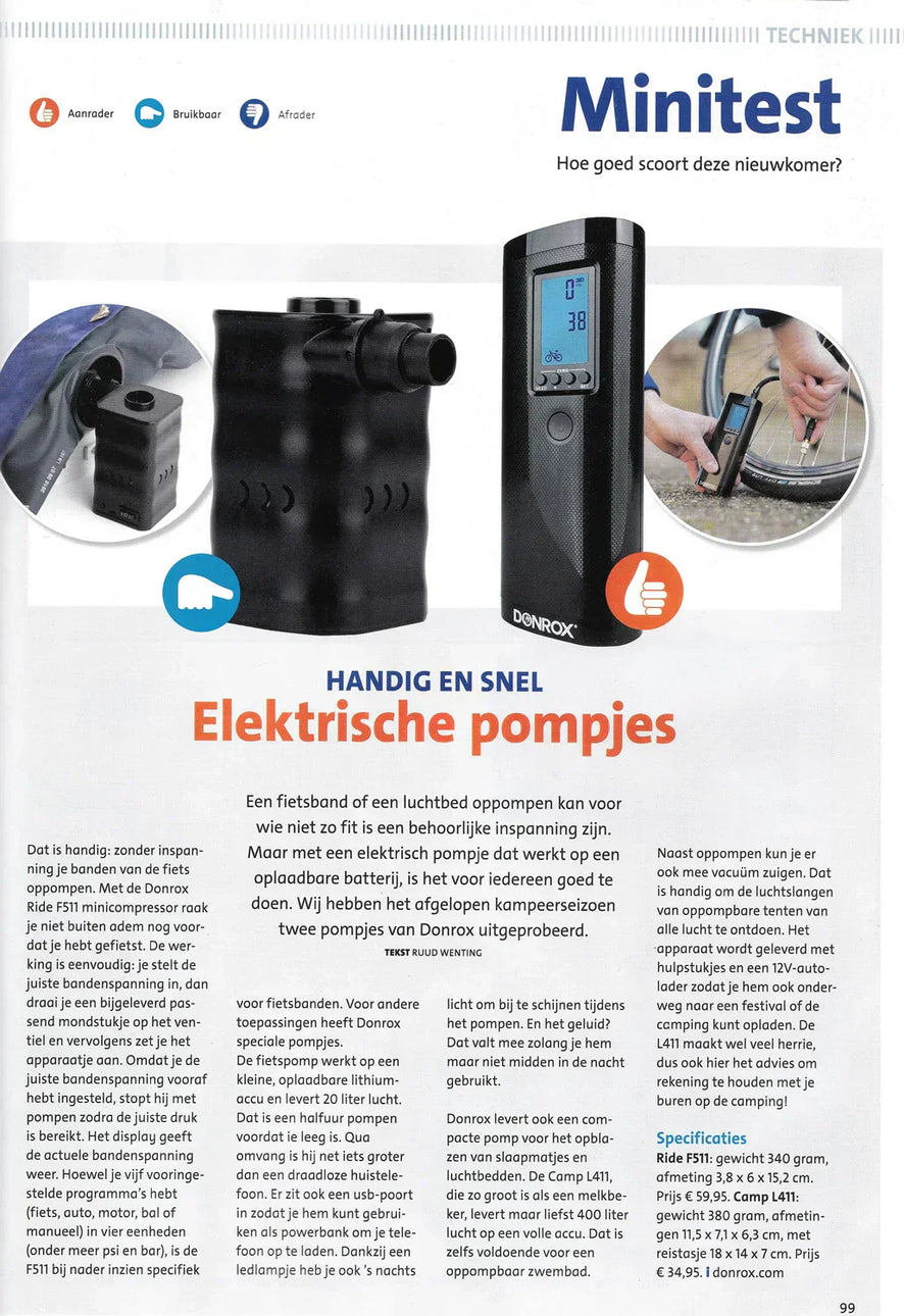 Elektrische bandenpomp kopen? Donrox scoort in onafhankelijke ANWB test Elektrische bandenpomp kopen? Donrox scoort in onafhankelijke ANWB test