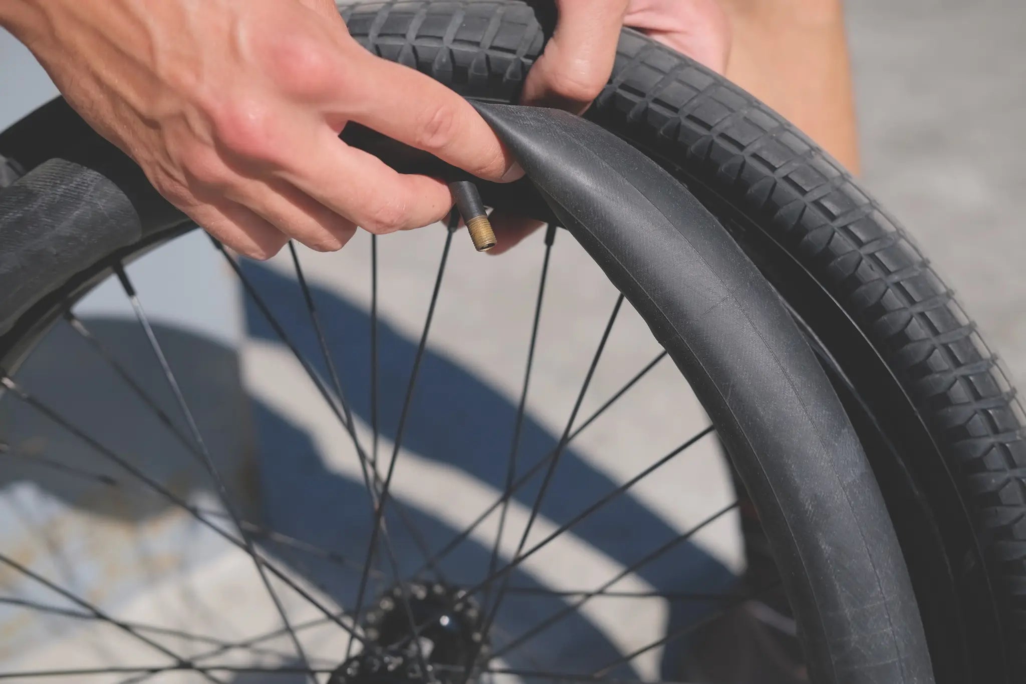 Fietsband plakken Fietsband plakken