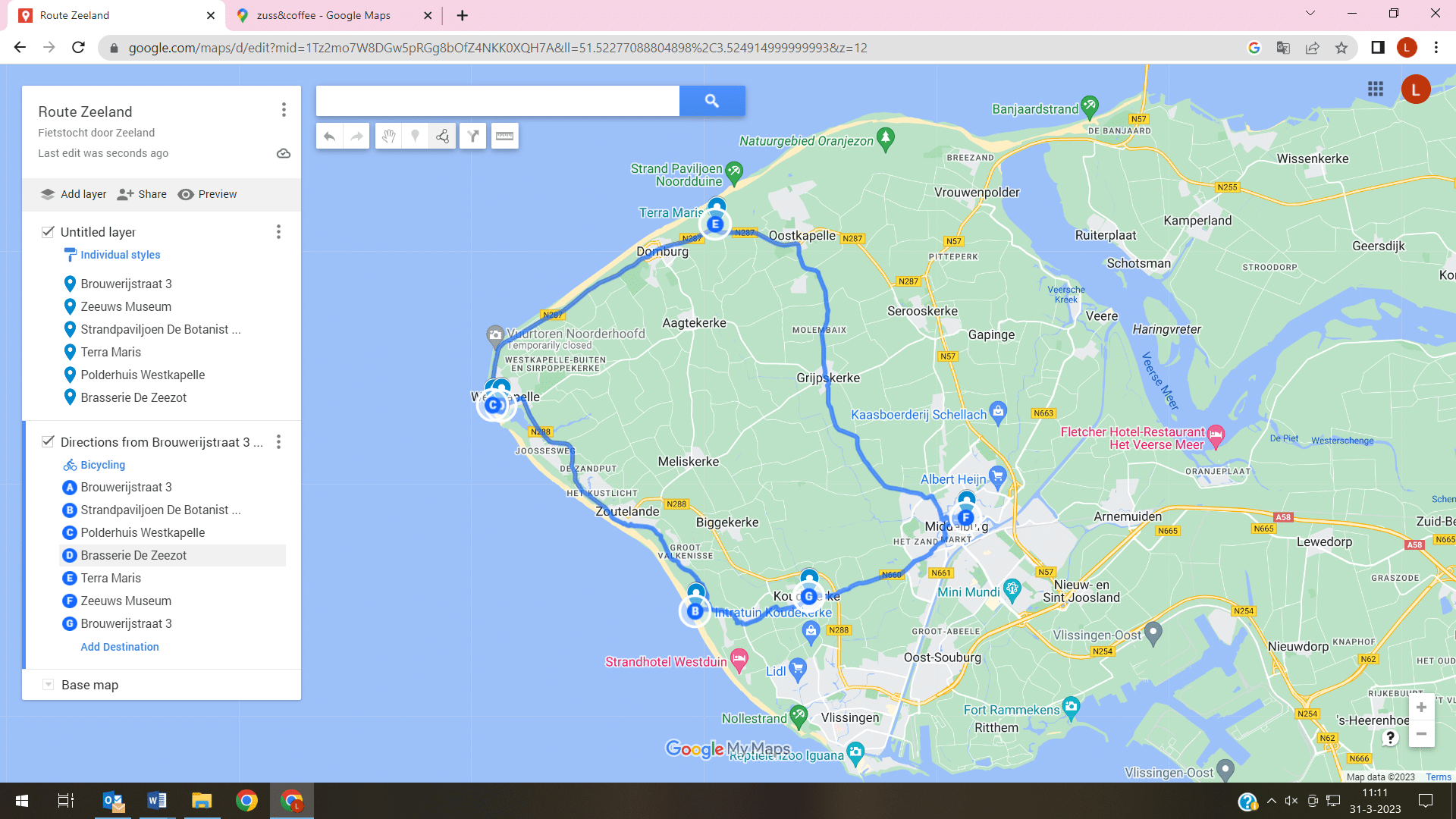 Zelf een fietsroute maken met Google Maps Zelf een fietsroute maken met Google Maps