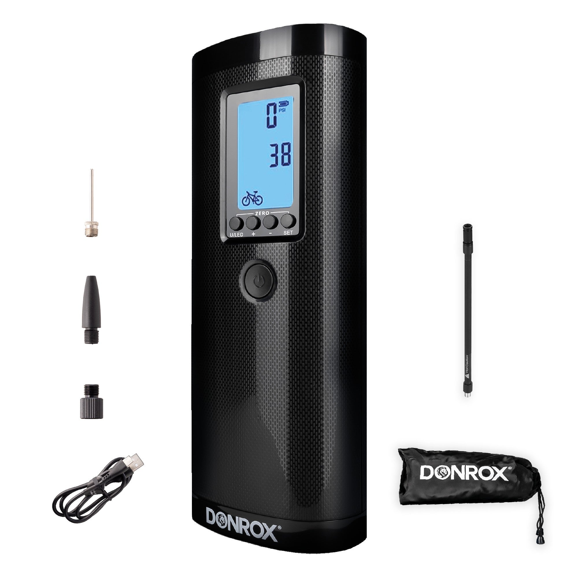 Donrox Ride F511 - Mini compressor en elektrische fietspomp – ideaal voor licht en dagelijks gebruik Donrox Ride F511 - Mini compressor en elektrische fietspomp – ideaal voor licht en dagelijks gebruik