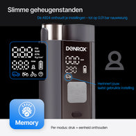 Donrox Ride A924 - Premium 12V compressor en bandenpomp met verwisselbare accu, ons krachtigste model Donrox Ride A924 - Premium 12V compressor en bandenpomp met verwisselbare accu, ons krachtigste model