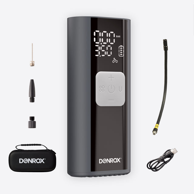 Donrox Ride F524 - Compacte compressor en bandenpomp voor dagelijks gebruik, onze veelzijdige middenklasser Donrox Ride F524 - Compacte compressor en bandenpomp voor dagelijks gebruik, onze veelzijdige middenklasser