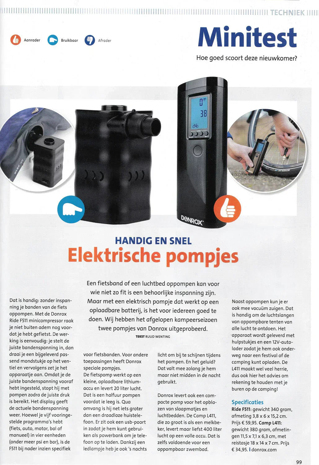 Elektrische bandenpomp kopen? Donrox scoort in onafhankelijke ANWB test