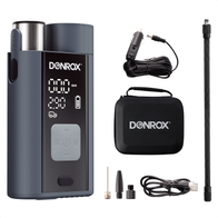 Donrox Ride A924 - Premium 12V compressor en bandenpomp met verwisselbare accu, ons krachtigste model