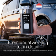 Donrox Ride A924 - Premium 12V compressor en bandenpomp met verwisselbare accu, ons krachtigste model