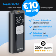 Donrox Ride F524 - Compacte compressor en bandenpomp voor dagelijks gebruik, onze veelzijdige middenklasser