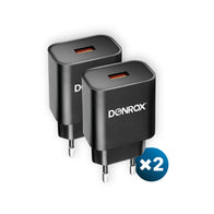 2 x Donrox Charge A201 - altijd 18W opladers bij de hand