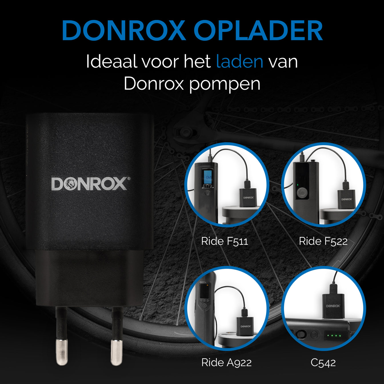 Donrox Charge A201 – 18-W-Ladegerät für alle Pumpen