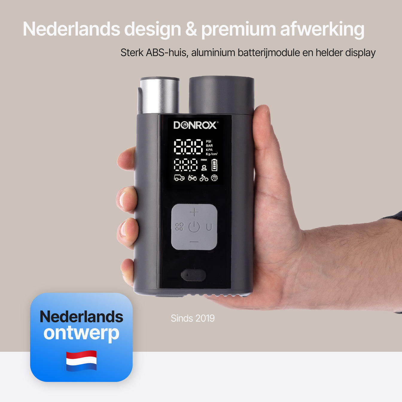 Donrox Ride A924 - Premium compressor voor Auto, Camper en Fiets