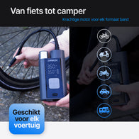 Donrox Ride A924 + TIJDELIJK GRATIS OPLADER – Krachtige Compressor voor Auto, Camper en Fiets
